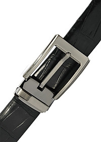 Thắt Lưng Nam Da Cá Sấu Đầu Kim Huy Hoàng HT4213 (120 x 3.5 cm) - Đen