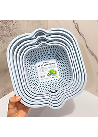 Sét Thau Rỗ Nhựa Đựng Rau Củ Quả 6 Món 3 Kích Thước Đa Năng Việt Nhật - Hàng Việt Nam