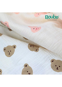 Khăn sữa cho bé sơ sinh và trẻ nhỏ Boube, quà tặng kèm tri ân khách hàng - Cotton tự nhiên, hút ẩm tốt, an toàn cho bé