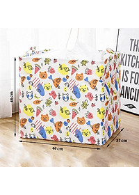 Túi vải đựng chăn màn quần áo cỡ lớn 100L họa tiết giao ngẫu nhiên (TV100L)