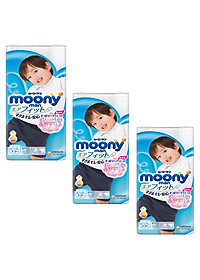 Combo 3 Gói Tã Quần Cao Cấp Moony Nhật Bản size XXL26 bé trai