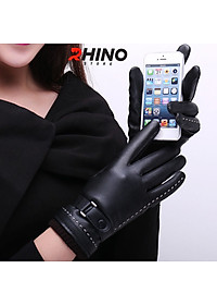 Găng tay da nam nữ chống nước cảm ứng điện thoại Rhino G903 Găng tay đi xe máy lót nỉ Siêu Ấm