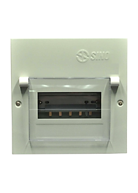 Tủ điện âm tường 6 đường kim loại EM6PL Sino Vanlock