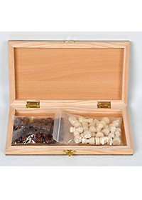 Cờ vua gỗ thông KHÔNG NAM CHÂM tự nhiên cao cấp cỡ vừa 29x29cm - Bộ cờ vua bằng gỗ chọn loại có nam châm chính hãng