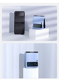 Case bao da chống sốc cho Samsung Galaxy Z Flip 3 trang bị chân chống giá đỡ điện thoại hiệu Nillkin Qin Vegan (bảo vệ máy cực tốt, chất liệu da thật cao cấp, thiết kế thời trang cá tính) - hàng nhập khẩu