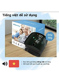 Máy Đo HyếtÁp Cổ Tay, Đo NhịpTim Hiện Đại Với Màn Hình LED, Giọng Nói Tiếng Việt , Sạc Pin Siêu Bền