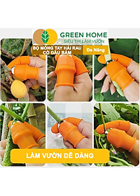 Bộ Móng Tay Hái Rau GreenHome, Có Đầu Bấm, Chống Bẩn Móng Tay, Bấm, Ngắt, Hái Rau Củ, Tiện Lợi