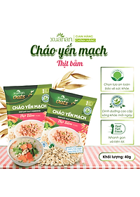 Combo 6 Gói Cháo Yến Mạch Thịt Heo Bằm Xuân An 40G (Tặng Kèm 1 Gói)