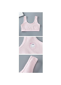 Bộ 5 áo lá học sinh nữ không đệm mút mặc lót cho bé mới lớn tập mặc cùng áo đồng phục trắng học sinh cấp 1, cấp 2