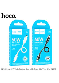 Cáp SẠc Nhanh Dành Cho Hoco X96 Type C To Type C 60W 3A Dây Dài 1M Hàng Chính Hãng