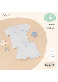 Bộ Quần Áo Cộc Cài Thẳng Nous - Chất Liệu Nu Petit Bé Gái - Bé Trai (Size từ 3-6 Tháng Đến 9-12 Tháng)