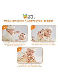 Đồ chơi bóng vòng nhựa mềm kết hợp gặm nướu cho bé ToysHouse 822-86