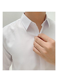 Áo sơ mi nam trơn dài tay, áo sơ mi trắng gấp hộp công sở chất liệu cotton mịn cao cấp(Cam Kết Chất Lượng)