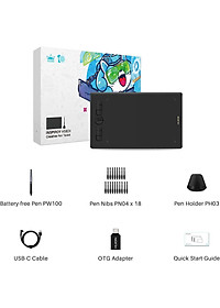 Tặng Găng Tay Vẽ Trị Giá 139K - Bảng Vẽ Cảm Ứng Huion Inspiroy H580X Màn Hình Rộng 8x5 Inch Bút Không Pin 8192 Lực Nhấn - Hàng Chính Hãng.Huion H580X Graphics Tablet Digital Battery Free Pen Tablets Signature Drawing Pad Phone Connectivity Chorm OS Androi