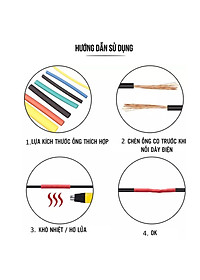 Bộ Ống Gen Co Nhiệt Thu Hẹp Nhiều Màu Đủ Size Kích Thước Giúp Cách Điện Bảo Vệ Dây Cáp (Chất Liệu PE Polyolefin) Giúp Sửa Chữa Dây Điện Nhanh Chóng - Hàng Nhập Khẩu