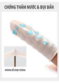 Túi 100 Bao Ngón Tay Cao Su Bọc Bảo Vệ Đầu Ngón Tay Chống Mài Mòn Bụi Bẩn Bảo Hộ Lao Động