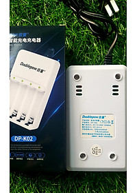 Bộ Sạc Pin Tiểu  Doublepow K02 Dòng Sạc Nhanh - Tự ngắt  - An Toàn - Sạc các loại Pin AAA, AA Sạc Pin Micro Không Dây - Sạc Pin Đồ Chơi Điện Tử - Sạc Pin Tiểu Dung Lượng Cao Hàng Chính Hãng