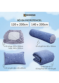 Bộ ga giường K-Bedding KMTP302 chất liệu Microtencel mềm mại, thoáng mát  (KHÔNG BAO GỒM CHĂN)