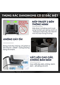 Thùng rác thông minh cảm ứng tự động đóng mở DandiHome - Tặng pin AA