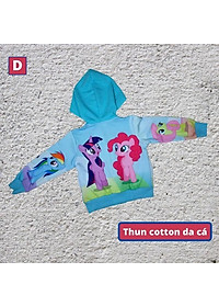 Áo khoác bé gái hình ngựa Pony từ 11-43kg - Áo lạnh nữ - PONY - Thun cotton da cá in 3D cực chất- Hương Nhiên
