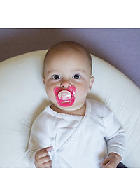 [ PV22006 - Hồng ] Set 2 ty ngậm phát sáng dạ quang Prevent chỉnh nha, chống vẩu Dr.Brown's ( 6-18m )