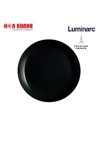 Đĩa Thủy Tinh Luminarc Diwali Đen 25cm - bộ 6 đĩa - P0867