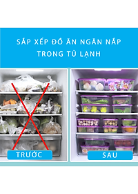 Bộ 6 hộp thủy tinh hình tròn và chữ nhật 370 ml+ 400 ml-CCR4L36