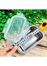 COMBO Bộ 3 Hộp BẢO QUẢN thực phẩm INOX 304 có NẮP. Dụng cụ đựng chứa trữ ĐA NĂNG trong tủ lạnh AN TOÀN SỨC KHOẺ. Thố Lạnh bảo quản thực phẩm tránh mùi, chống hư hao thực phẩm