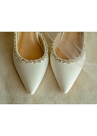 GIAFY CƯỚI - GIÀY CÔ DÂU BEJO H51 XOÀN ĐÁ - WEDDING SHOES