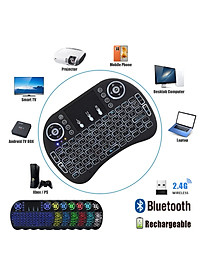 Bàn phím Wireless mini UKB500- Bàn phím không dây mini keyboard kiêm chuột cảm ứng đa năng wireless - Hàng chính hãng