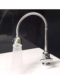 Vòi rửa chén lạnh cần lò xo Đồng mạ Chrome Eurolife EL-RC01 (Trắng bạc)