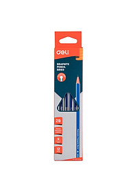 Bút 2B kèm tẩy Deli - sọc neon nhiều màu - 12 cây/hộp - E37013 / E37014 / E37015 / E37016/ E37000/ E58103/ E10902