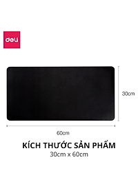 Bàn Di Chuột - Miếng Lót Chuột Hai Mặt Da PU Chống Nước Deli - Kiêm Deskpad Thảm Da, Trải Bàn Làm Việc - Nhiều Kích Cỡ Màu Sắc - Hàng Chính Hãng - VS782 VS783