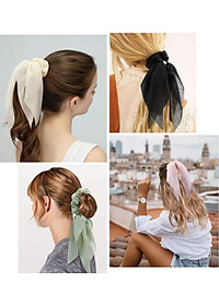 Dây buộc tóc lụa mềm vintage Scrunchies loại đẹp HD53