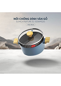 Nồi chống dính vân gỗ Elmich Nature EL-5206MG