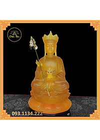 Tượng địa tạng vương bồ tát – tượng phật Địa Tạng lưu ly màu vàng cao 21cm đồ thờ cúng phong thủy shop Diệu Tâm