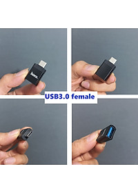 [ Type C  Adapter ] Đầu chuyển type C sang USB 3.0  / iP hỗ trợ OTG cho điện thoại tablet laptop hoco UA17 _ hàng chính hãng