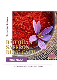 Nhụy hoa nghệ tây Tashrifat Saffron Premium Negin Iran 3g, chống lão hóa, làm sáng da,Tăng đề kháng, miễn dịch, giảm stress, cải thiện giấc ngủ, tăng khả năng tập trung.