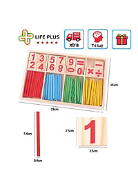 Bộ Đồ Chơi Gỗ Hộp Que Tính Và Chữ Số Toán Học Đẹp An Toàn Cho Bé Trai Bé Gái Phát Triển Tư Duy Về Con Số Và Phép Tính