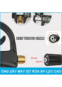Dây rửa xe cao áp cho máy xịt rửa áp lực cao ren trong 22mm dài 15 mét