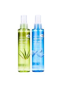 Combo Hot Xịt Khoáng Trắng Da Nha Đam Aspasia Aloe Moist Up Face Mist (150ml) + Xịt Khoáng Chống Lão Hóa Aspasia Collagen Moist Up Face Mist (150ml)