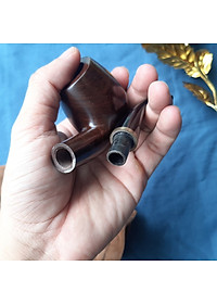 Tẩu thuốc gỗ mun cao cấp sang trọng ( tặng kèm túi vải đựng tẩu)