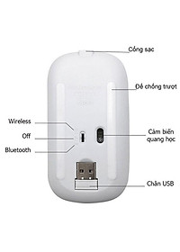 Chuột Bluetooth Không Dây PIX-LINK  P90A Wireless USB Tự Sạc Pin Siêu Mỏng, Chống Ồn - Hàng Chính Hãng