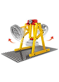 Đồ chơi lắp ráp Tháp Cần Cẩu 3in1 (165 mảnh ghép cao 20x30 cm) mô phỏng mô hình máy công trình xây dựng ngành công nghiệp nặng Carne, Giant Frisbee, Telepher