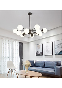 Đèn chùm ALIGA cao cấp hiện đại loại 12 bóng trang trí nội thất sang trọng - Kèm bóng LED chuyên dụng.