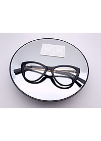 Gọng Kính cận, Kính giả cận mắt mèo gọng Kim loại bản dày + tặng Tuavit móc khóa mini đa năng