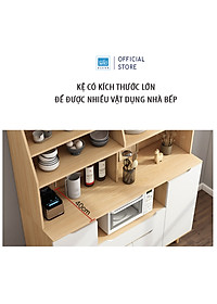 Tủ Gỗ Để Đồ Nhà Bếp Với Nhiều Ngăn Kệ Đa Năng, Hiện Đại Thương Hiệu SIB Decor KG23