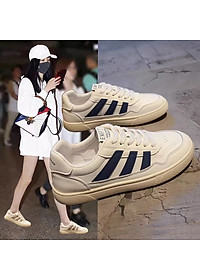 Giày thể thao nữ phong cách cá tính, thoáng khí, đế cao su đúc, chống trơn trượt hạn chế mòn  - gnu2061