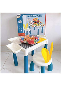 Trọn bộ đồ chơi lắp ghép sáng tạo cho bé trai và bé gái có kèm bàn và ghế ngồi, chất liệu nhựa ABS cứng cáp dày dặn - Đồ chơi phát triển trí não cho bé yêu