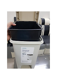Thùng rác đạp chữ nhật Hiro 10L (Kèm ruột) - Chính hãng INOCHI
